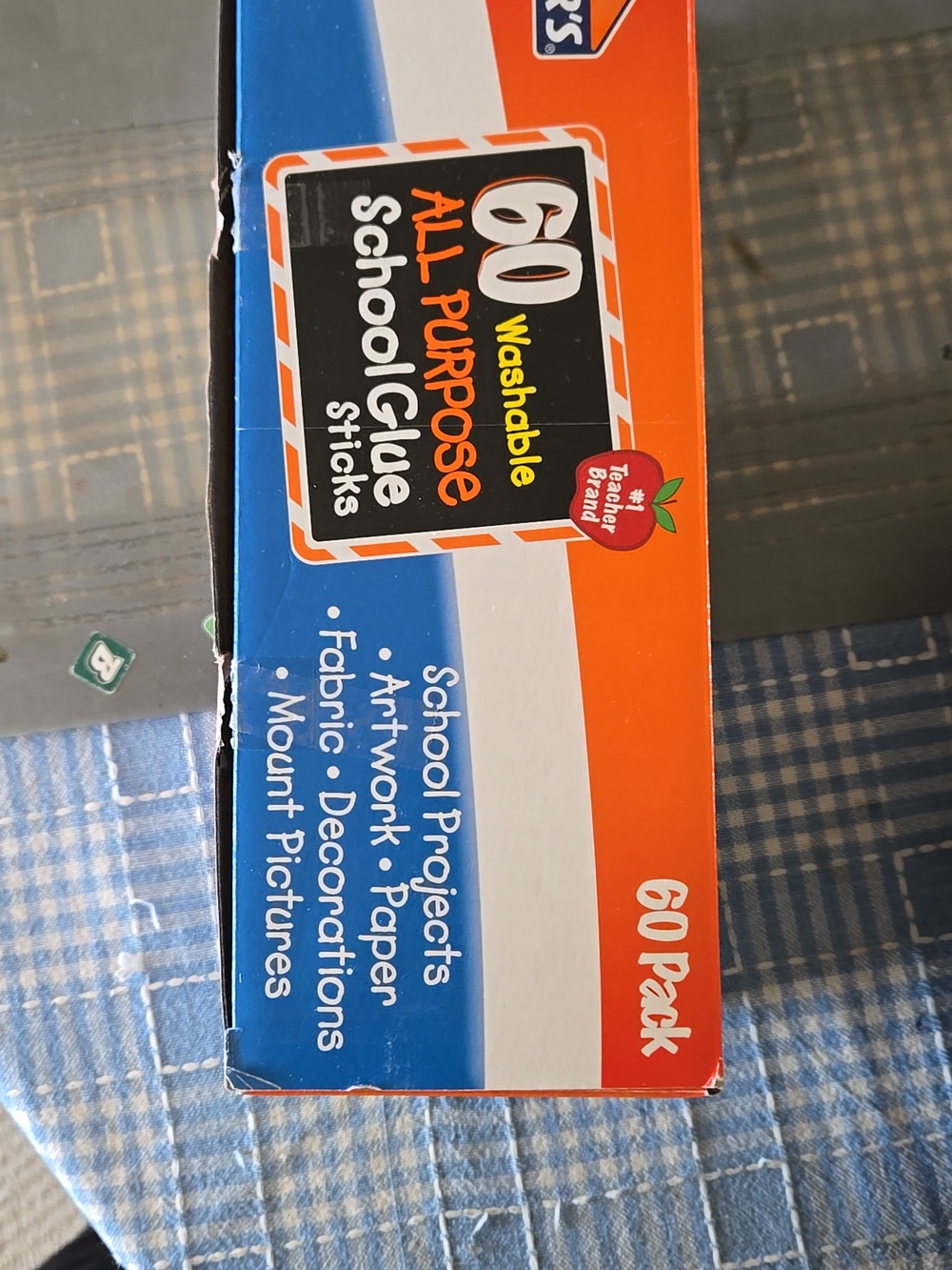 All Purpose School Glue Sticks - 60 Pack, Red and Blue